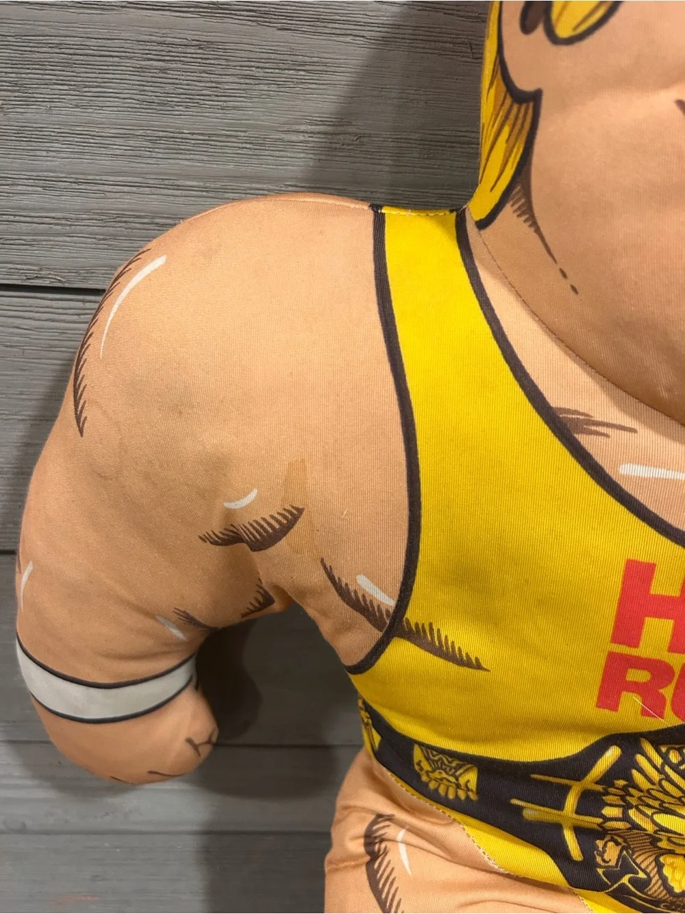 Hulk Rules Vintage Wrestler Plush - Yellow & Red